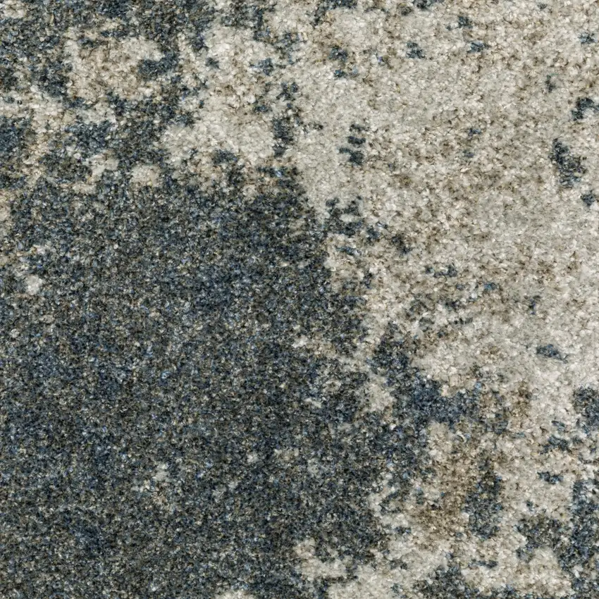 Tan and Gray Abstract Power Loom Area Rug Photo 9