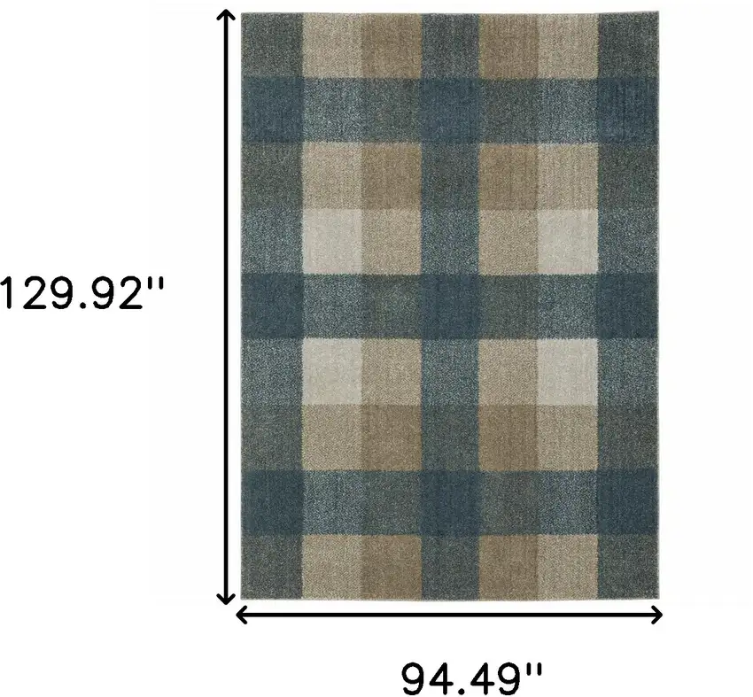 Tan and Gray Geometric Power Loom Area Rug Photo 3