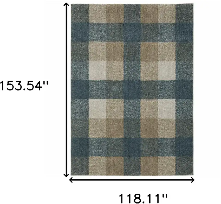 Tan and Gray Geometric Power Loom Area Rug Photo 3