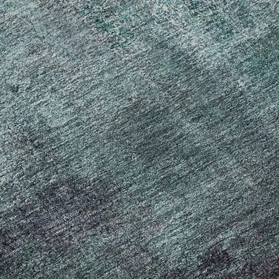 Teal Ivory And Purple Abstract Washable Area Rug With UV Protection Photo 9