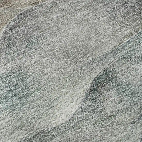 Teal Ivory And Salmon Abstract Washable Area Rug With UV Protection Photo 9