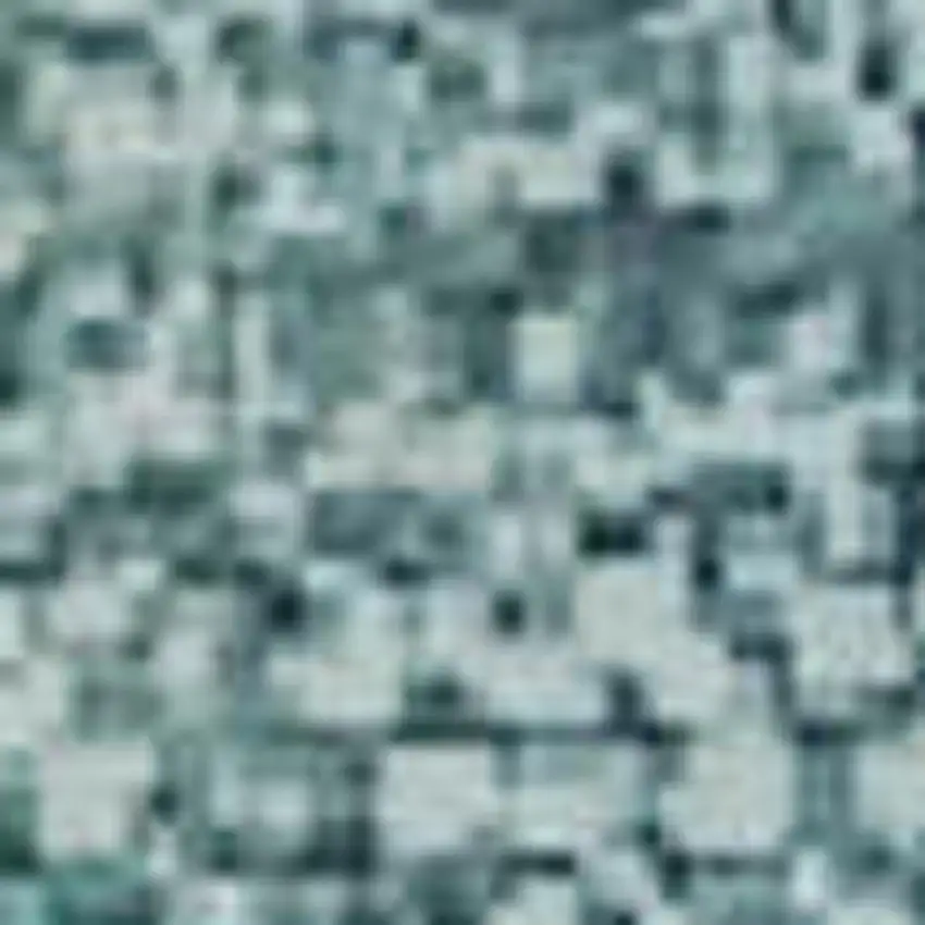 Teal Khaki And Ivory Abstract Washable Area Rug With UV Protection Photo 1