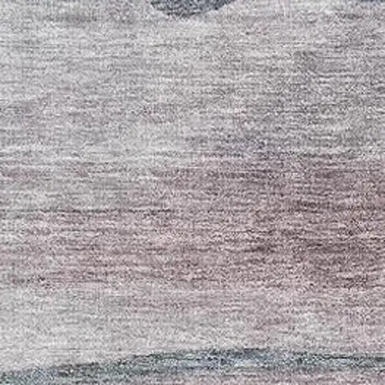 Teal Mauve And Ivory Floral Washable Area Rug With UV Protection Photo 4