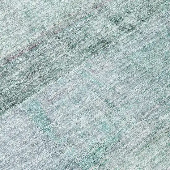 Teal Ombre Washable Non Skid Indoor Outdoor Area Rug Photo 8