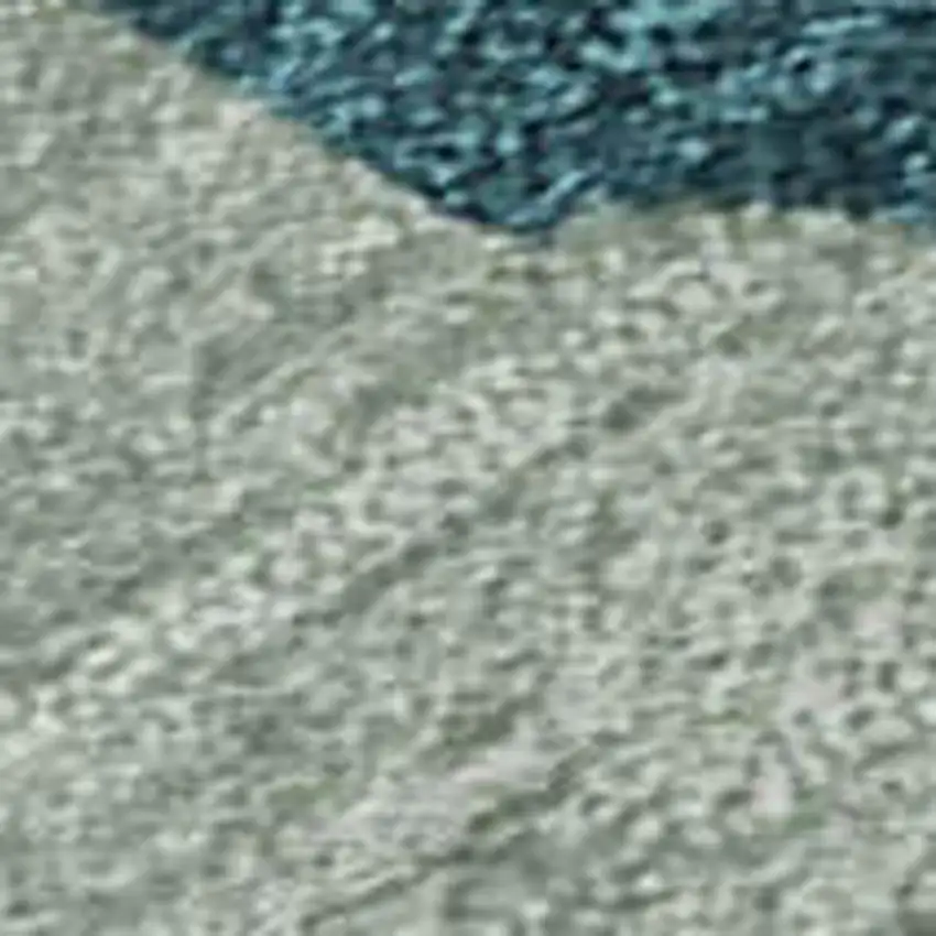 Teal Orange And Ivory Abstract Washable Area Rug With UV Protection Photo 7