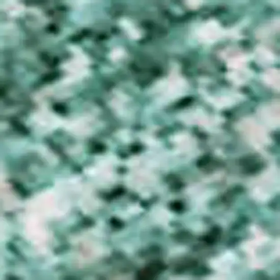 Teal Peach And Ivory Abstract Washable Area Rug With UV Protection Photo 1