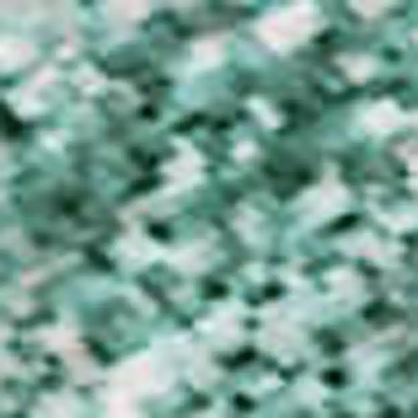 Teal Peach And Ivory Abstract Washable Area Rug With UV Protection Photo 1