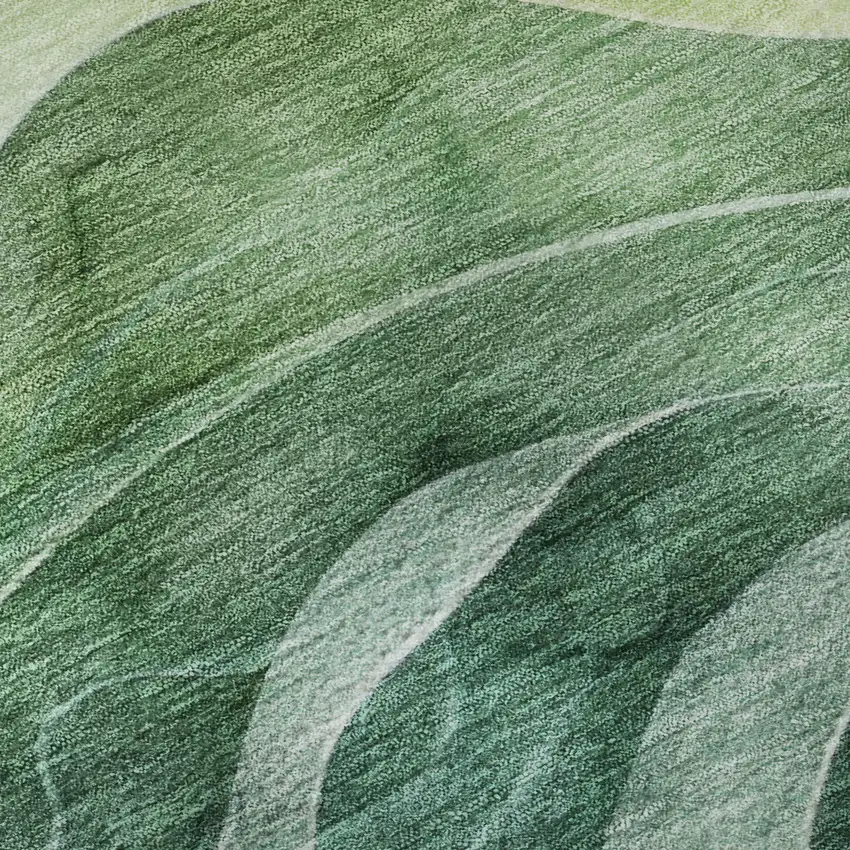 Teal Peach And Lime Green Abstract Washable Area Rug With UV Protection Photo 9