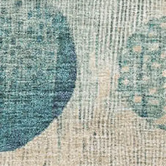 Teal Pink And Beige Geometric Washable Area Rug With UV Protection Photo 3