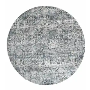 Photo of Teal Polyester or  Viscose Rug