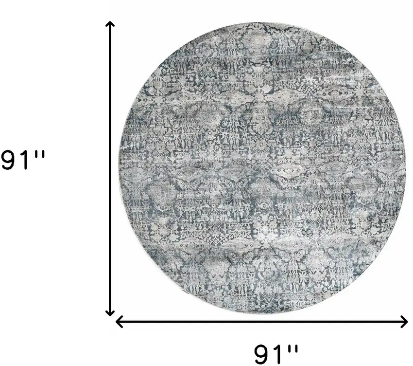 Teal Polyester Or  Viscose Rug Photo 3
