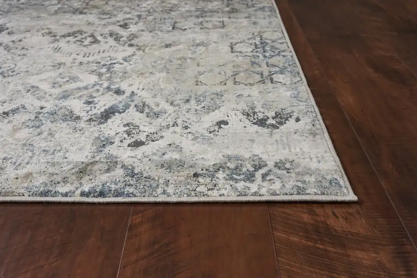 Teal Polyester Or  Viscose Rug Photo 8