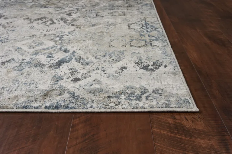 Teal Polyester or  Viscose Rug Photo 4