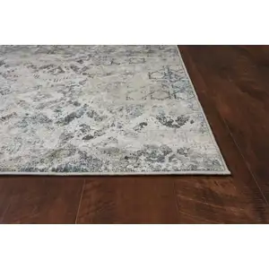 Photo of Teal Polyester or  Viscose Rug