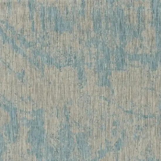 Green And Denim Blue Abstract Area Rug Photo 9