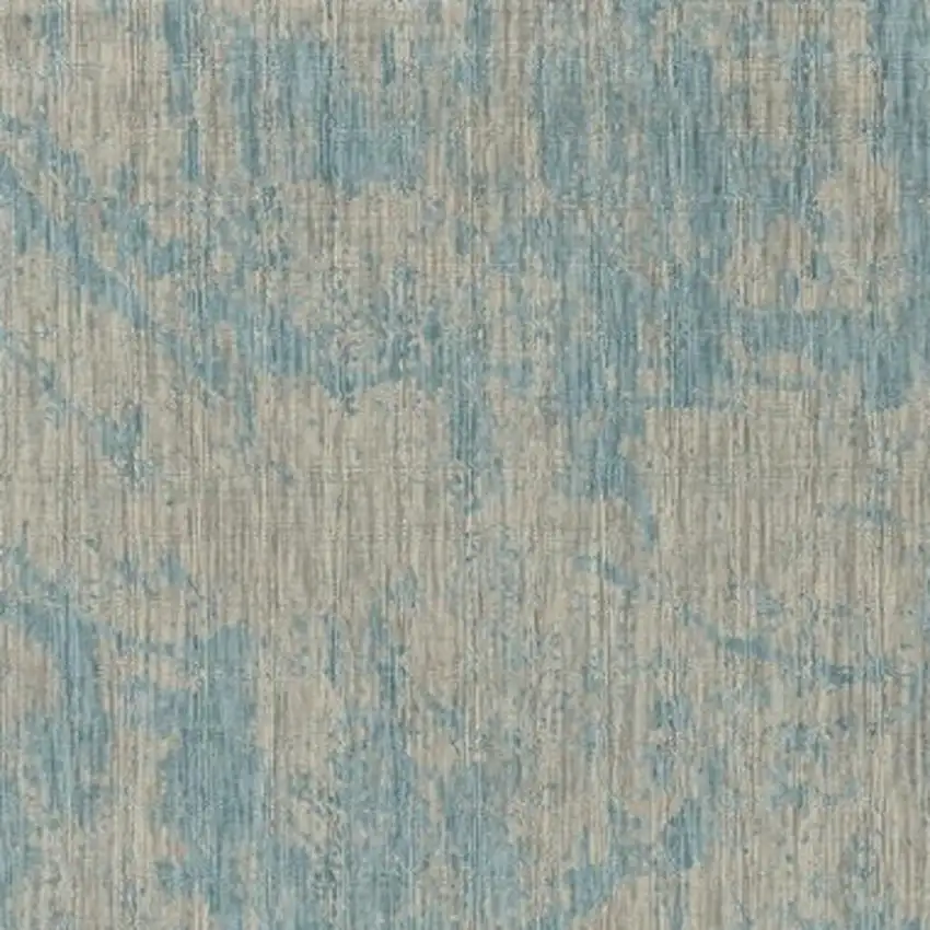 Green And Denim Blue Abstract Area Rug Photo 9