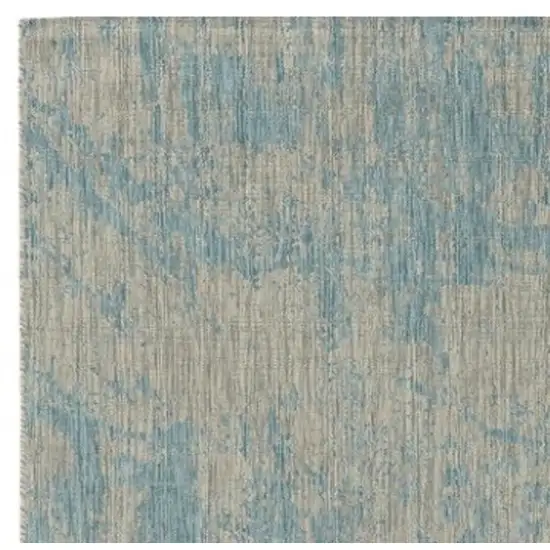 Green And Denim Blue Abstract Area Rug Photo 4