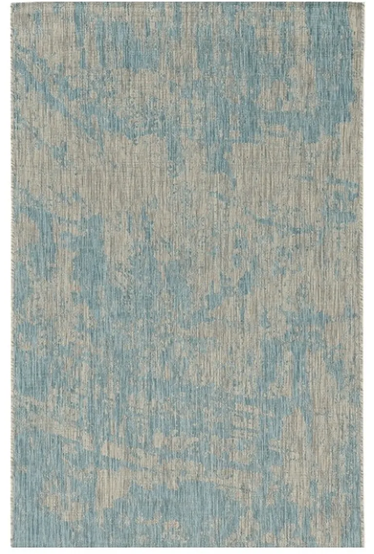 Teal Polypropylene Area Rug Photo 3