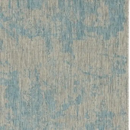 Green And Denim Blue Abstract Area Rug Photo 7