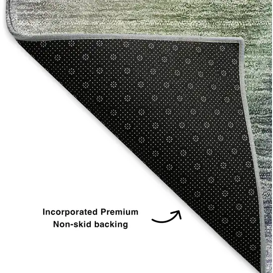 Teal Purple And Green Ombre Washable Area Rug With UV Protection Photo 7