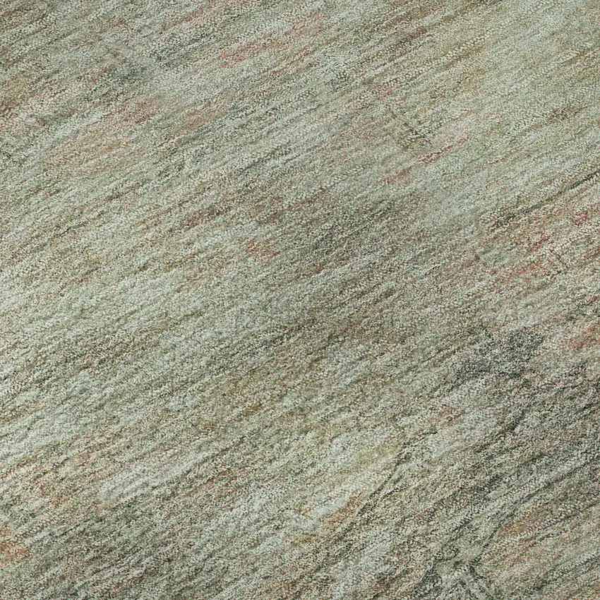 Teal Sage And Copper Abstract Geometric Washable Area Rug With UV Protection Photo 9