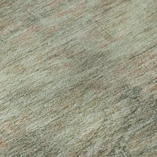 Teal Sage And Copper Abstract Geometric Washable Area Rug With UV Protection Photo 9