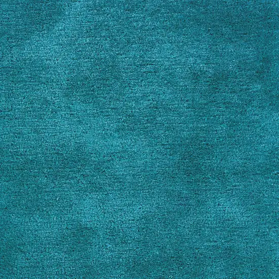 Teal Shag Hand Tufted Area Rug Photo 3