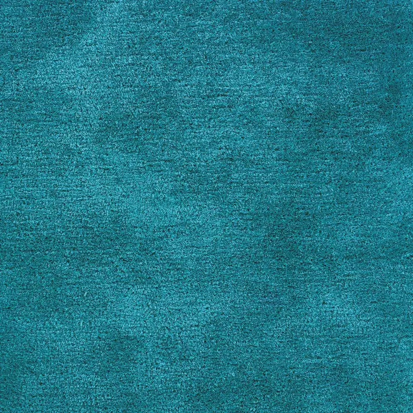 Teal Shag Hand Tufted Area Rug Photo 3