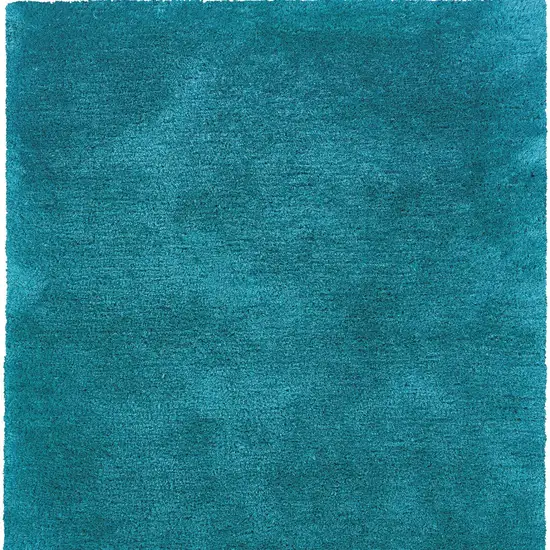 Teal Shag Hand Tufted Area Rug Photo 4