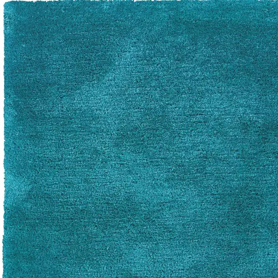 Teal Shag Hand Tufted Area Rug Photo 9