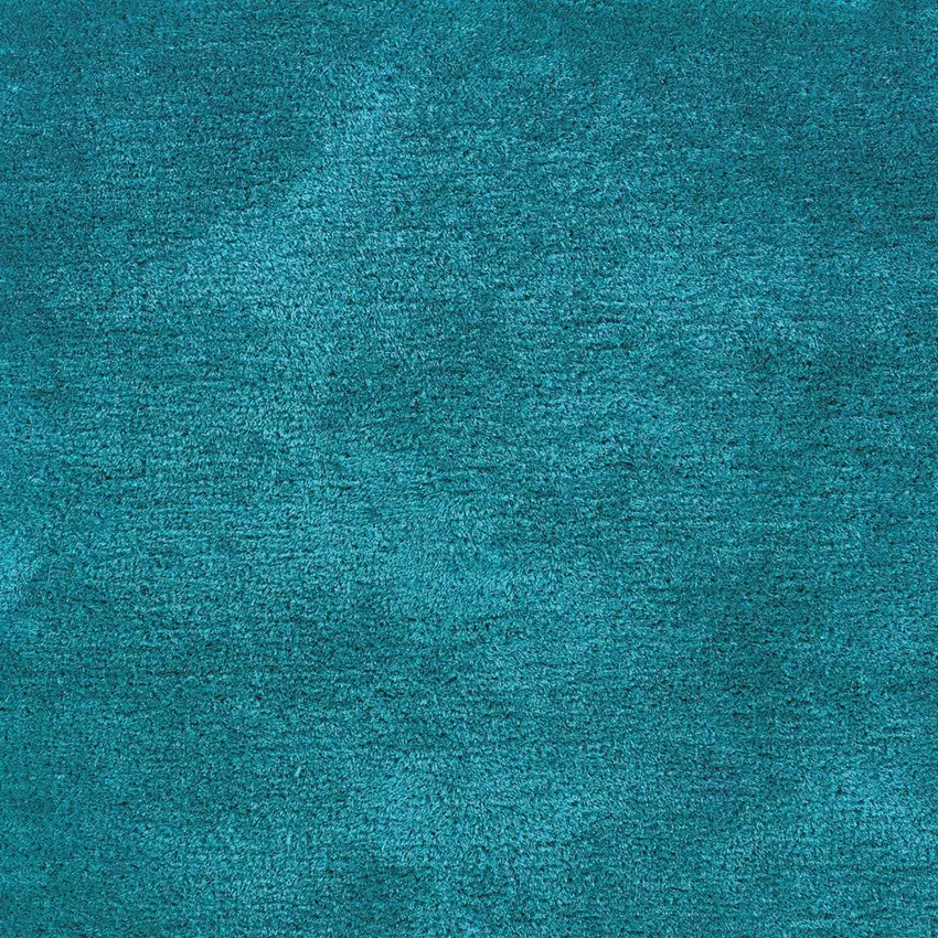 Teal Shag Hand Tufted Area Rug Photo 5
