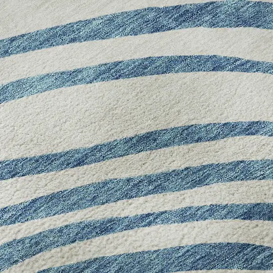 Teal Silver And Gray Abstract Washable Area Rug With UV Protection Photo 9