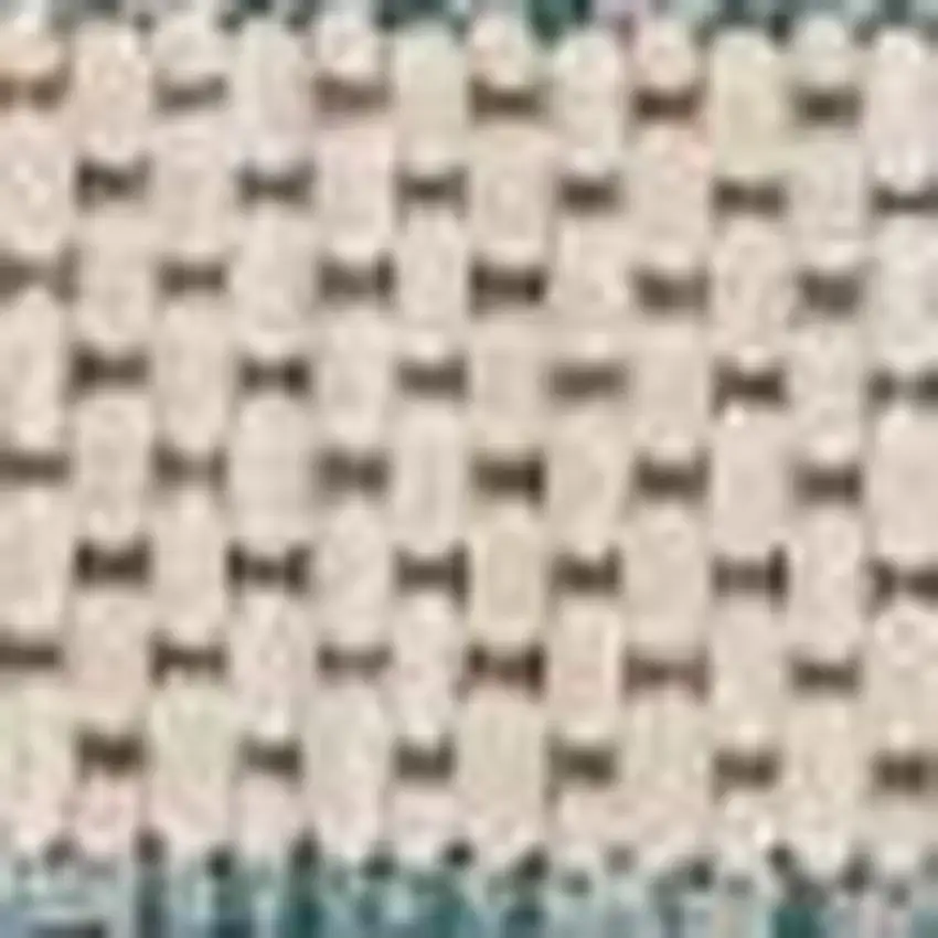 Teal Striped Indoor Outdoor Area Rug Photo 11