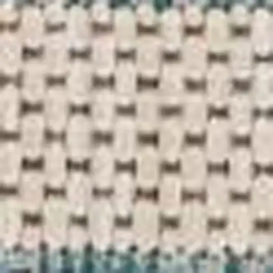 Teal Striped Indoor Outdoor Area Rug Photo 11
