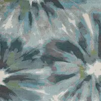 Photo of Teal Watercolor Leaves Area Rug