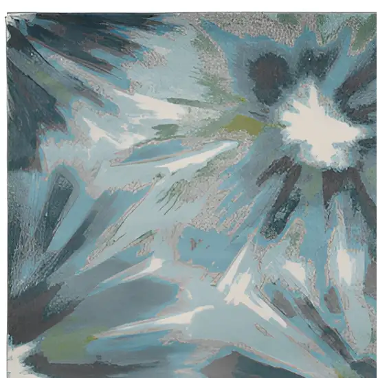 Teal Floral Area Rug Photo 4