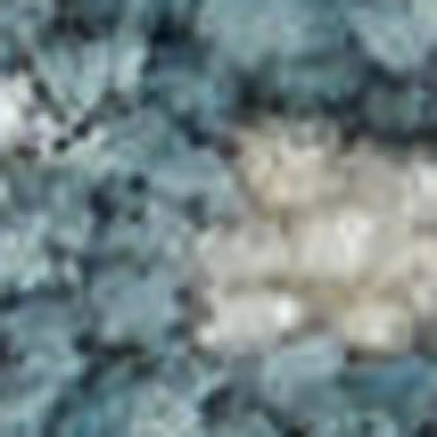 Teal and Ivory Abstract Non Skid Area Rug Photo 1