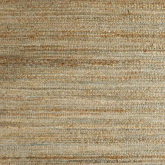 Teal and Natural Braided Jute Area Rug Photo 3