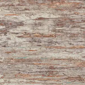 Photo of Terra Cotta And Beige Abstract Washable Indoor Outdoor Area Rug