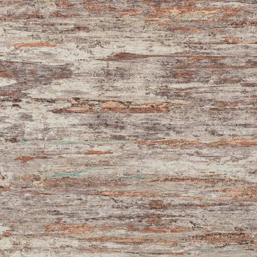 Terra Cotta And Beige Abstract Washable Indoor Outdoor Area Rug Photo 1