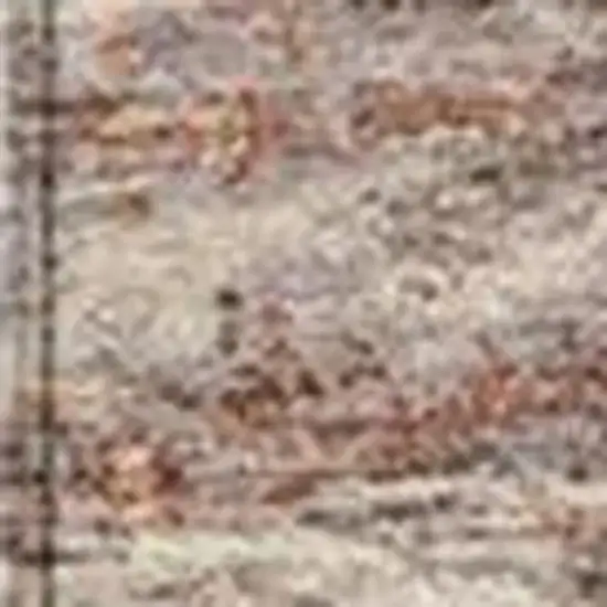 Terra Cotta And Beige Abstract Washable Indoor Outdoor Area Rug Photo 3