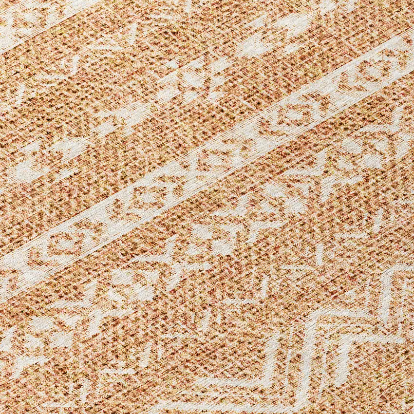 Terra Cotta And Beige Southwestern Washable Indoor Outdoor Area Rug Photo 6