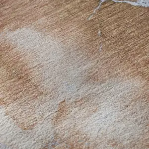 Photo of Terra Cotta And Blue Abstract Washable Area Rug With UV Protection