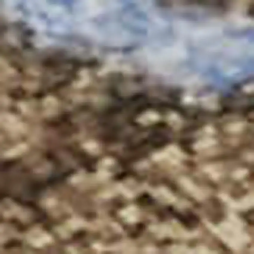 Terra Cotta And Blue Abstract Washable Area Rug With UV Protection Photo 3