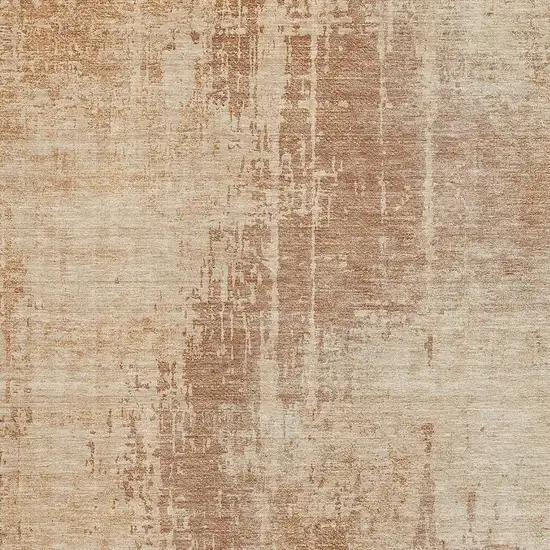 Terra Cotta And Copper Abstract Washable Area Rug With UV Protection Photo 4