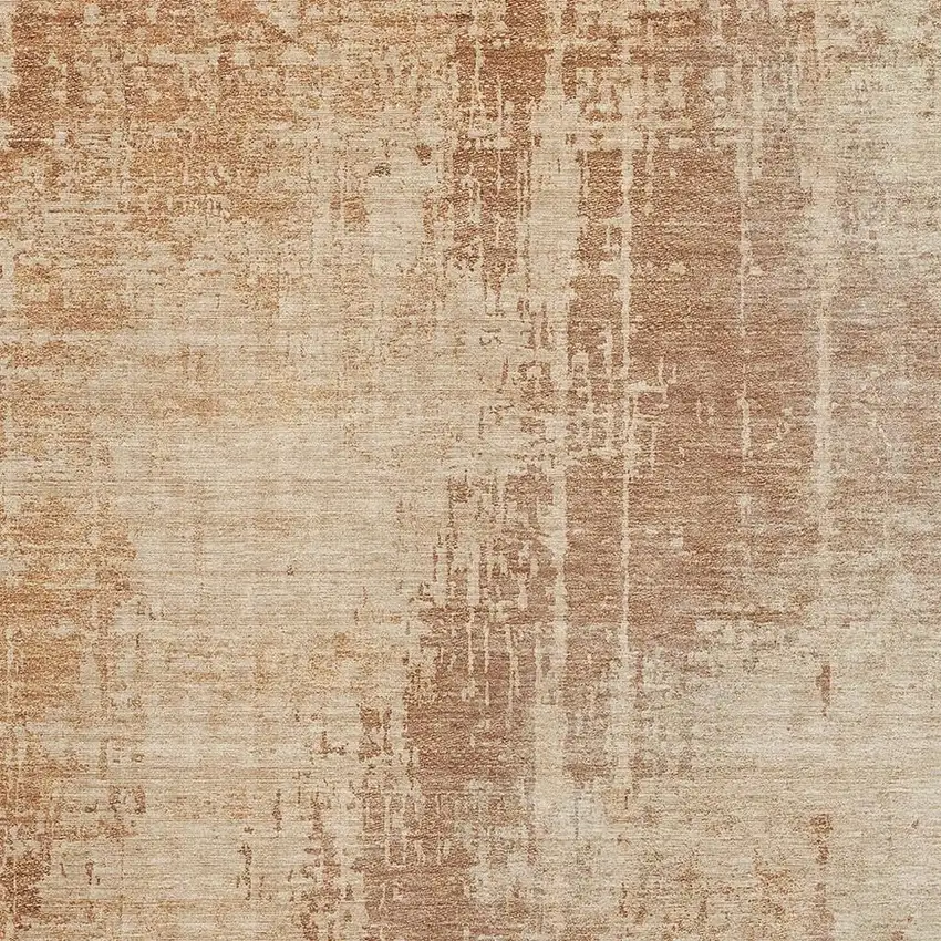 Terra Cotta And Copper Abstract Washable Area Rug With UV Protection Photo 4