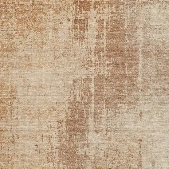 Terra Cotta And Copper Abstract Washable Area Rug With UV Protection Photo 4