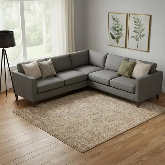 Terra Cotta And Copper Southwestern Washable Area Rug With UV Protection Photo 1