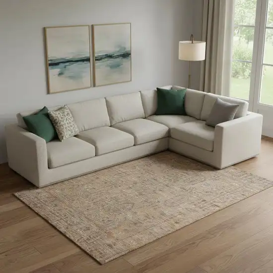 Terra Cotta And Copper Southwestern Washable Area Rug With UV Protection Photo 1