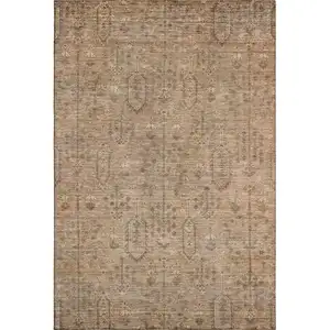 Photo of Terra Cotta And Copper Southwestern Washable Area Rug With UV Protection